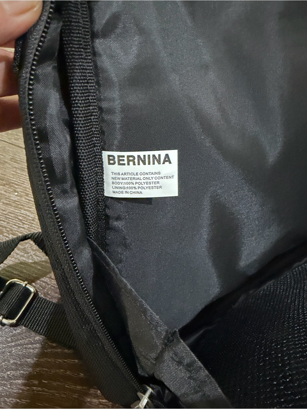 NWT BERNINA Black Travel Bag / backpack with Red Trim - Picture 7 of 13